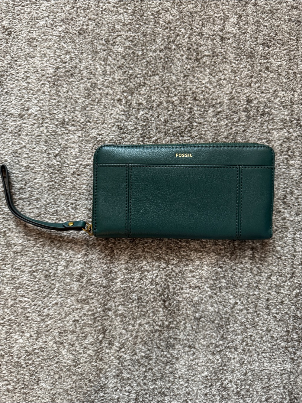 Fossil Jori Zip Clutch Teal Green